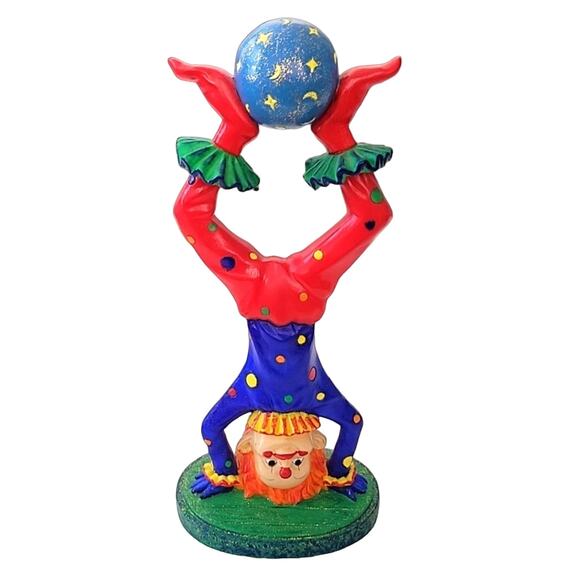 Collectible Clown Standing on his Head with Ball Between His Feet One of a Kind - Picture 1 of 9